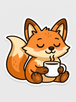 coffe lover fox