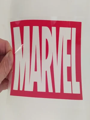 marvel logo sticker