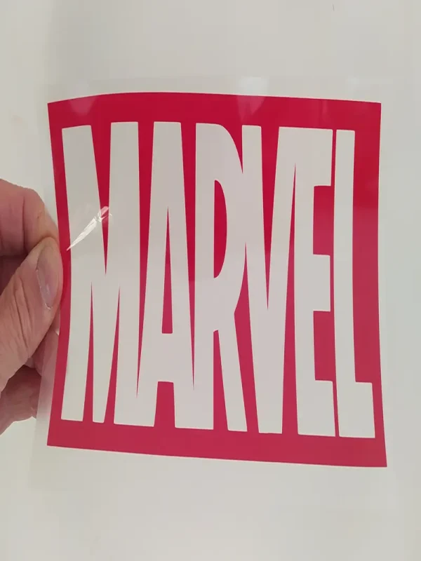 marvel logo sticker