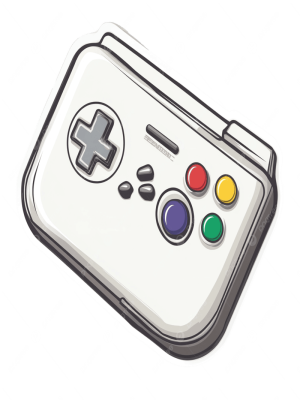 retro oyun konsolu sticker
