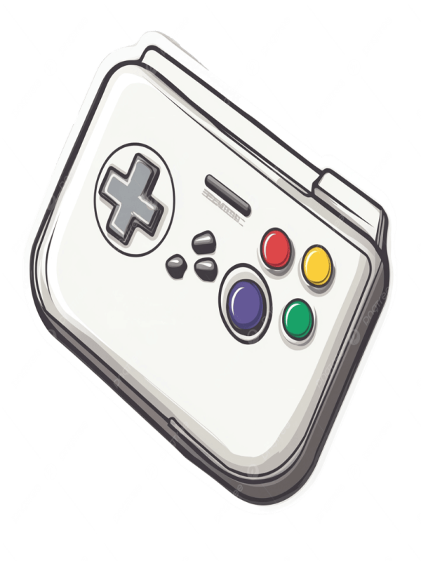 retro oyun konsolu sticker